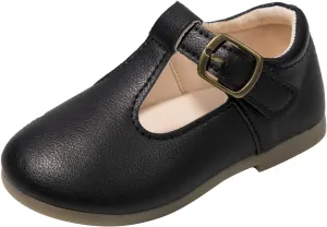 Toddler Girl Mary Jane Dress Shoes School Oxford Flats for Girl Wedding Party Shoes T-Strap Kids Uniform Shoes