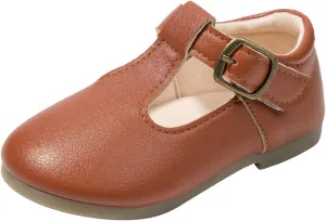 Toddler Girl Mary Jane Dress Shoes School Oxford Flats for Girl Wedding Party Shoes T-Strap Kids Uniform Shoes