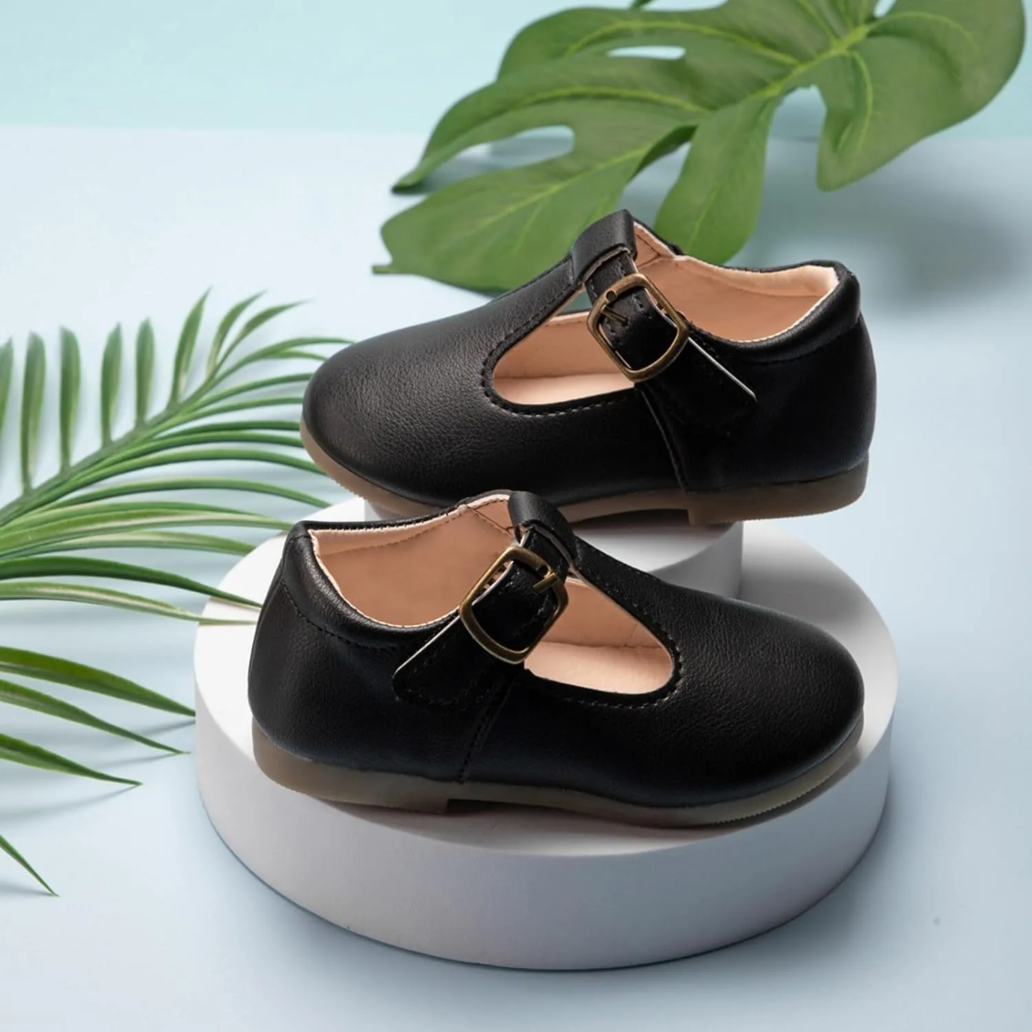 Toddler Girl Mary Jane Dress Shoes School Oxford Flats for Girl Wedding Party Shoes T-Strap Kids Uniform Shoes