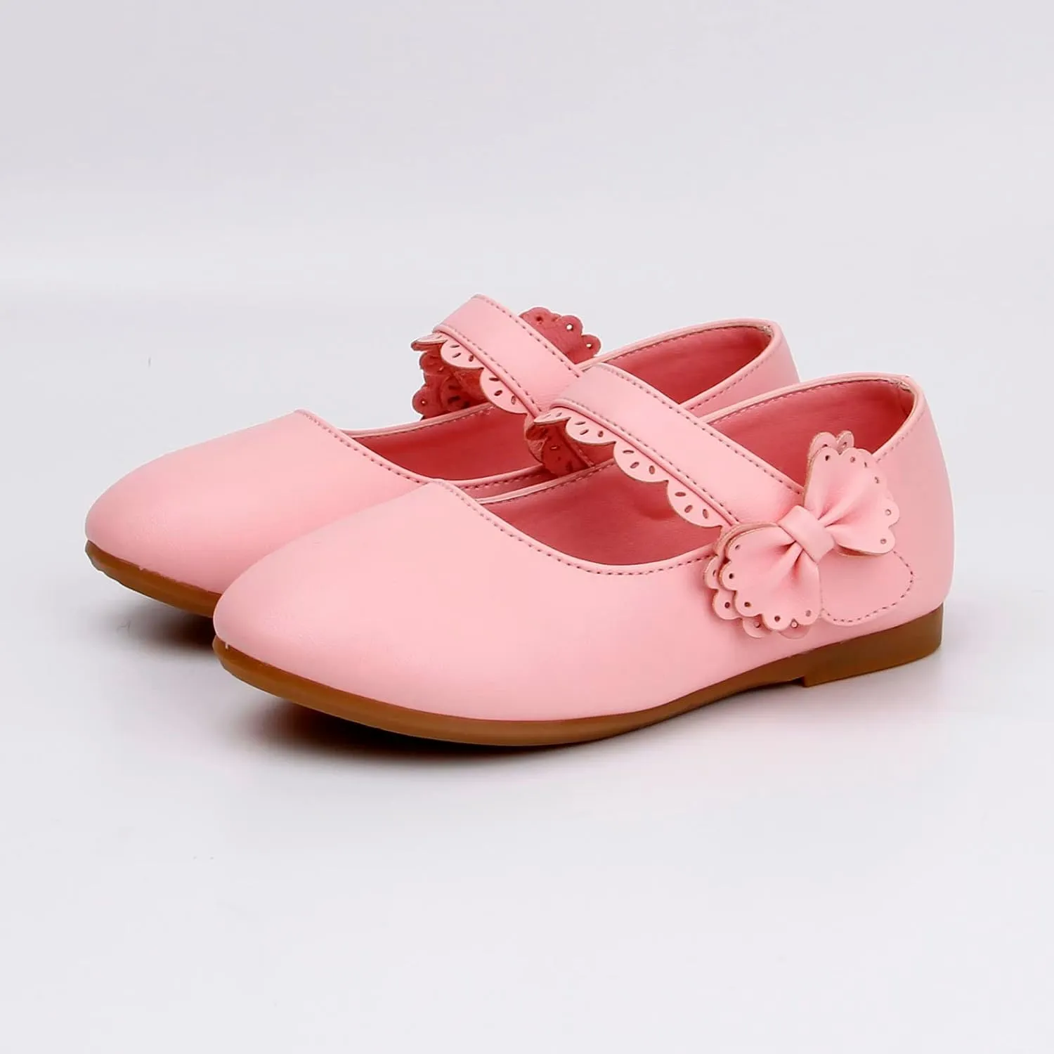 Toddler Girls Dress Shoes Flower Girl Little Kids Mary Jane Ballet Flats Bow Wedding School Party Girls Dress Shoes