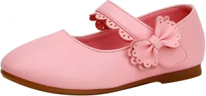 Toddler Girls Dress Shoes Flower Girl Little Kids Mary Jane Ballet Flats Bow Wedding School Party Girls Dress Shoes