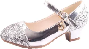 Toddler Girls Dress Shoes Flower Girls Mary Jane Ballet Flats Pearls Ankle Strap Wedding Dance Shoes