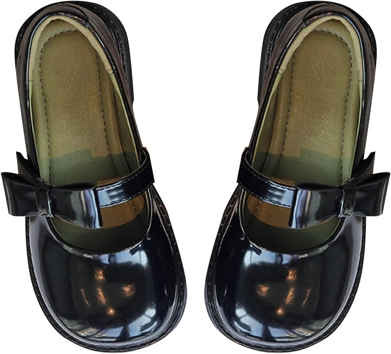 Toddler Girls Dress Shoes Little Girls Loafers School Uniform Mary Jane Flats for Girls Thick Non-Slip Sole Casual Shoe