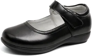 Toddler Girls Dress Shoes Little Girls School Mary Jane Flat for Girls Thick Non-Slip Sole Leather Shoes Loafers