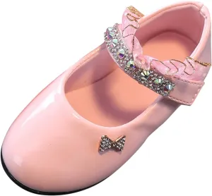 Toddler Girls Dress Shoes Rhinstones Mary Jane Ballet Flats Flower Girl School Party Wedding Shoes Mary Jane Shoes