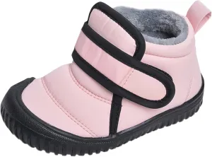 Toddler Snow Boots Boys Girls Cozy Fleece Winter Ankle Boots Non-Slip Faux Fur Booties Little Kids Warm Walking Shoes