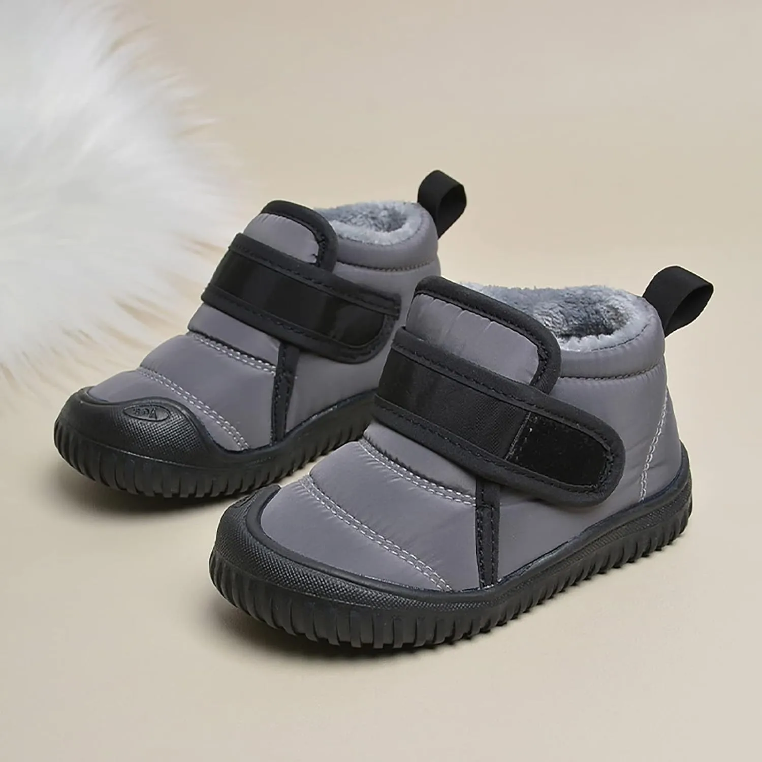 Toddler Snow Boots Boys Girls Cozy Fleece Winter Ankle Boots Non-Slip Faux Fur Booties Little Kids Warm Walking Shoes