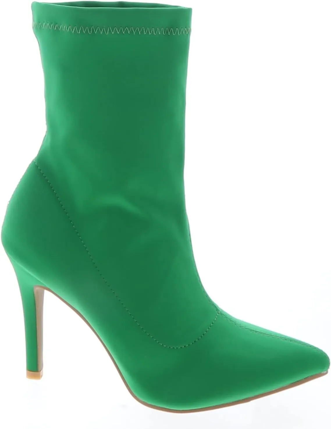 TOP Moda Women's Sexy Pointed Toe Ankle Boots Stiletto Heels Stretch Booties