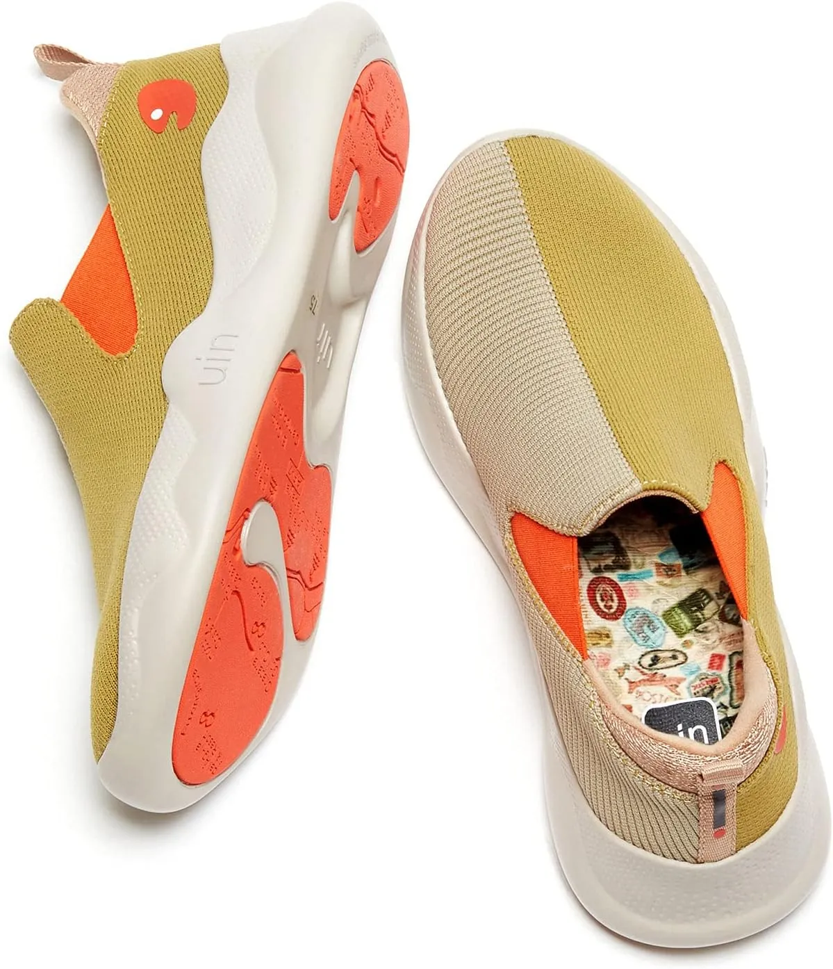 UIN Women's Fashion Sneakers Lightweight Walking Casual Slip Ons Comfortable Art Painted Athletic Travel Shoes