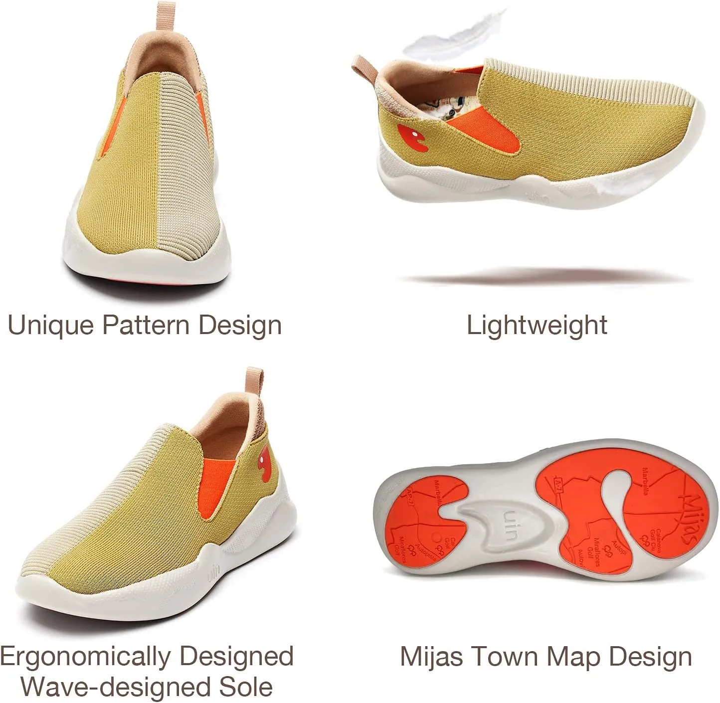 UIN Women's Fashion Sneakers Lightweight Walking Casual Slip Ons Comfortable Art Painted Athletic Travel Shoes