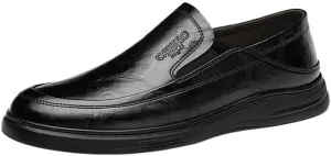 Vintage Style Men's Cap Toe Oxford Shoes for Wedding Business Attire, Genuine Leather Dress Shoes with Flexible Rubber Sole