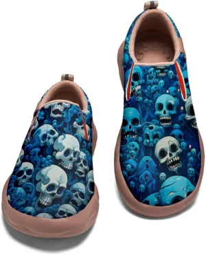 Walking Casual Loafers for Men Slip Ons Leather Shoes Lightweight Comfortable Art Painted Travel Sneaker