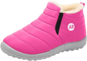 Winter Snow Boots for Kids Winter Shoes Infant Boys Girls Booties Faux Fur Lined Girls Boys Barefoot Boots Shoes