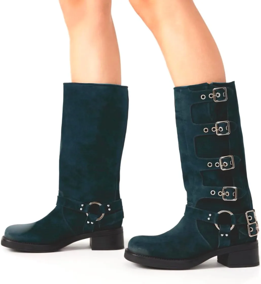 Women Low Chunky Heel Ankle Booties Round Toe Side Zipper Short Boots Vintage 1 inch Block Heel Ankle Boots Distressed Slouchy Short Boots Mid Calf Retro Casual Comfy 4-11 M US