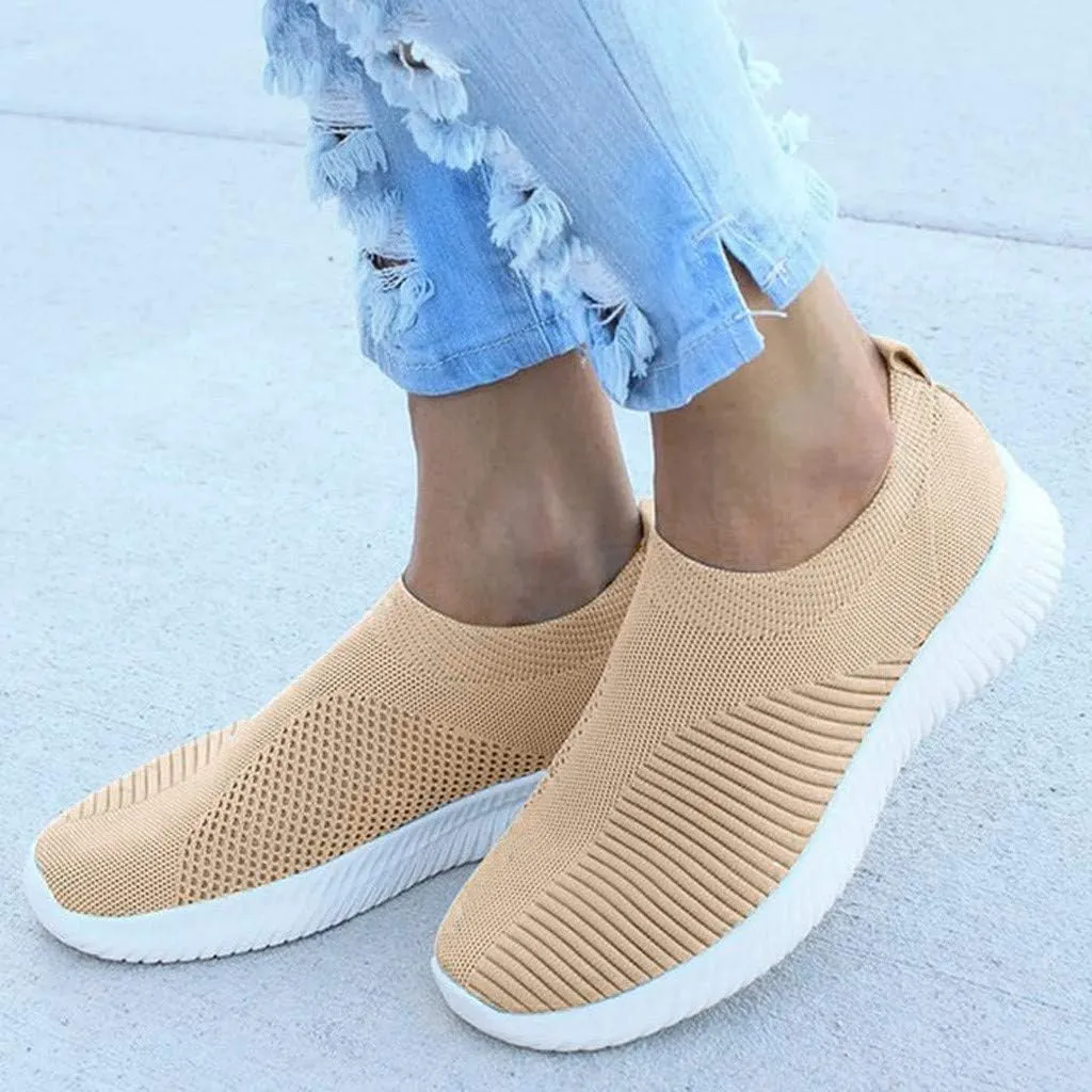 Women Outdoor Mesh Shoes Casual Slip On Comfortable Soles Running Sports Shoes Woman Work Out Womens Snicker