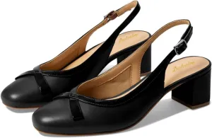 Women Slingback Chunky Heel Pumps Bow Round Toe Slip On Dress Sandals Heels Closed Toe 2 inch Mid Block Heel Dress Shoes Slingback Buckle Matte Cute Elegant Chic 4-11 M US