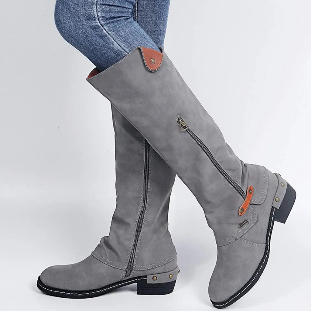 Women Vintage Victorian Gothic Mid Calf Height Boots Casual Lace up Thick High Heels Booties Winter Warm Shoes