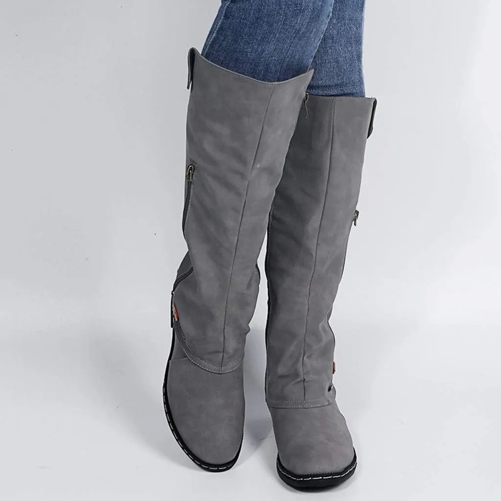 Women Vintage Victorian Gothic Mid Calf Height Boots Casual Lace up Thick High Heels Booties Winter Warm Shoes