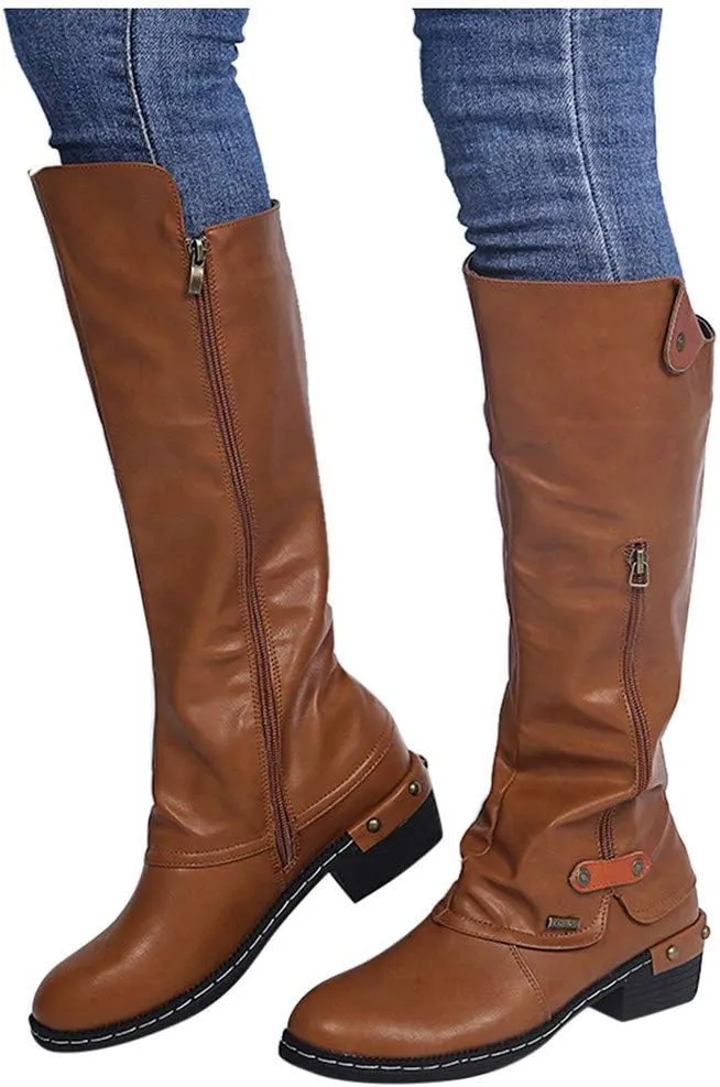 Women Vintage Victorian Gothic Mid Calf Height Boots Casual Lace up Thick High Heels Booties Winter Warm Shoes