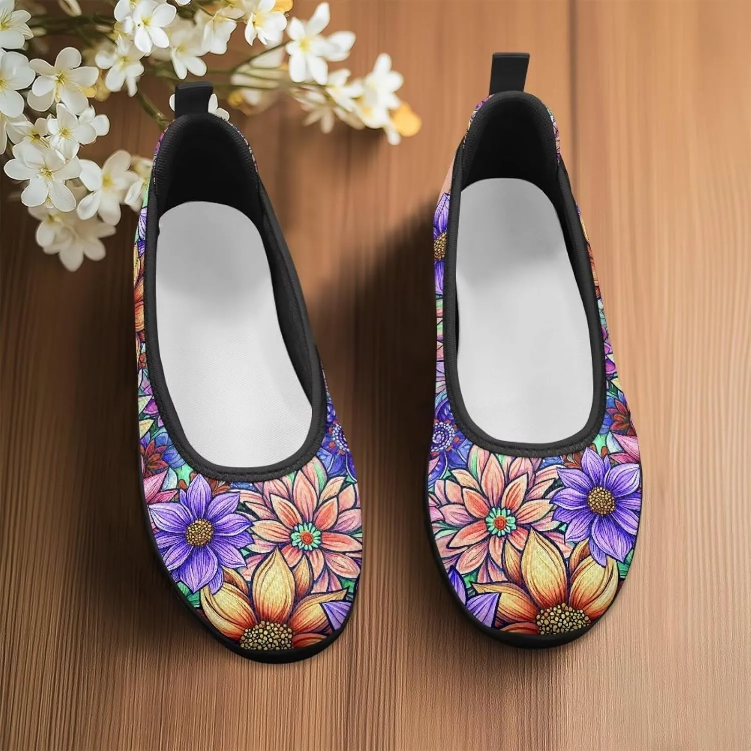 Womens Comfort Mesh Loafers Classic Slip-Ons Casual Bussiness Shoes Lightweight Walking Flats Everyday Work Shoes Black Sole