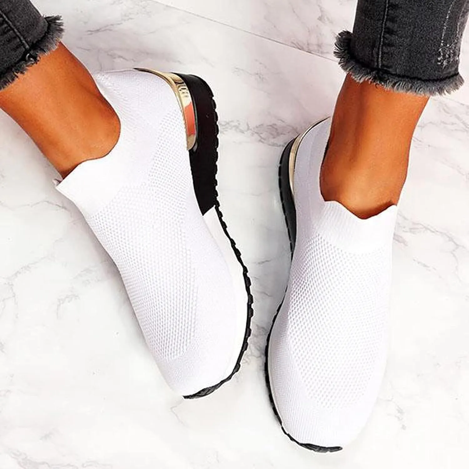 Women's Fashion Sneakers Women's Comfortable Fashion Sneakers Running Shoes for Women Breathable Workout Shoes