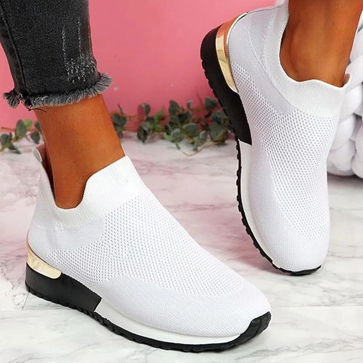 Women's Fashion Sneakers Women's Comfortable Fashion Sneakers Running Shoes for Women Breathable Workout Shoes