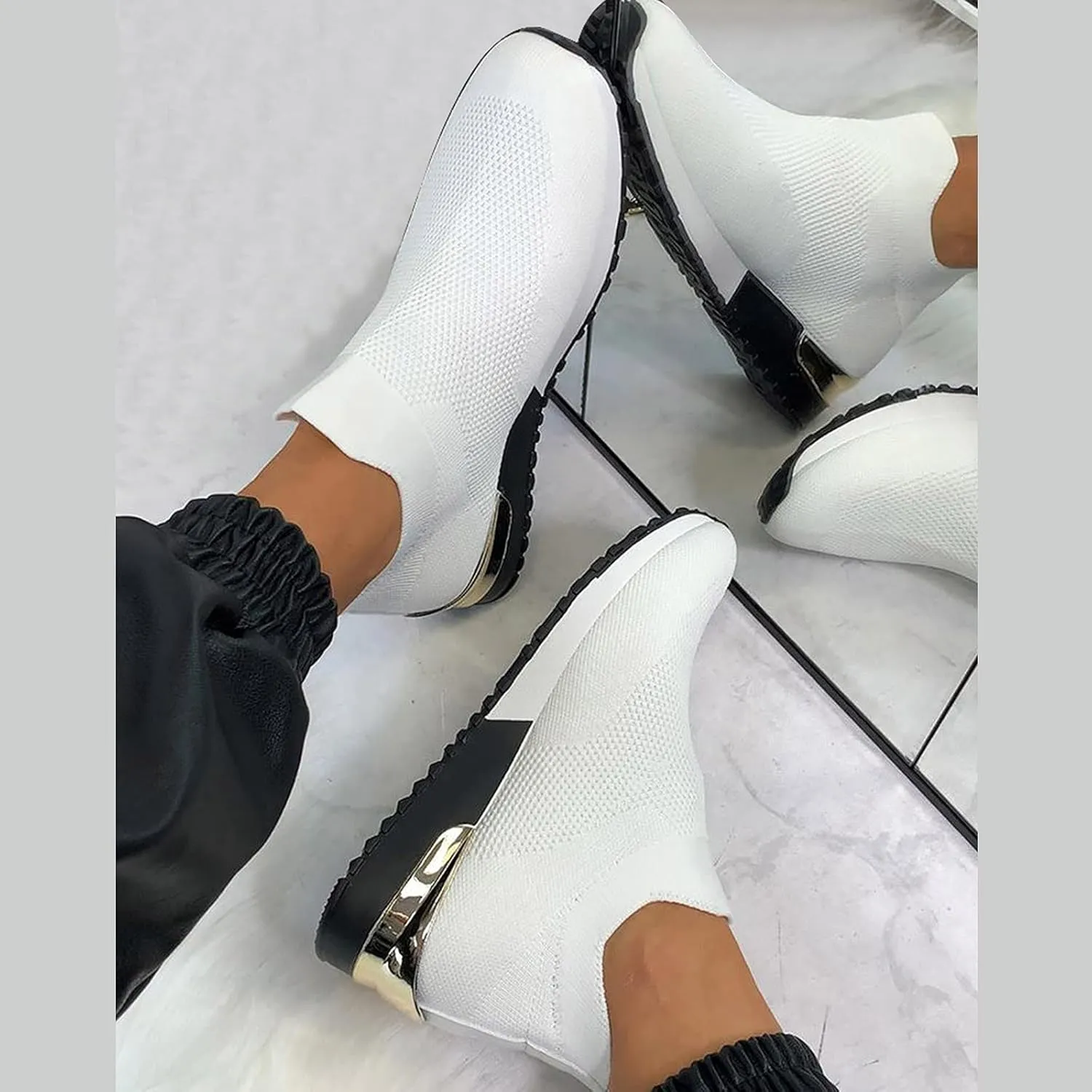 Women's Fashion Sneakers Women's Comfortable Fashion Sneakers Running Shoes for Women Breathable Workout Shoes