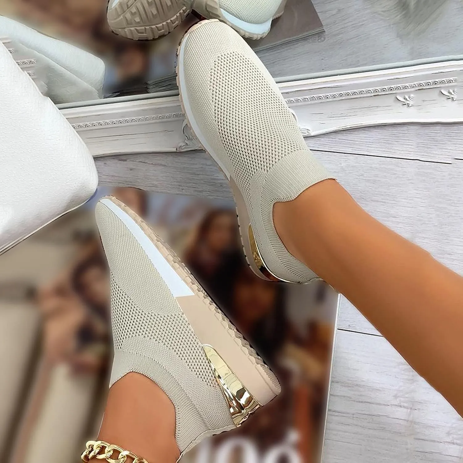 Women's Fashion Sneakers Women's Comfortable Fashion Sneakers Running Shoes for Women Breathable Workout Shoes