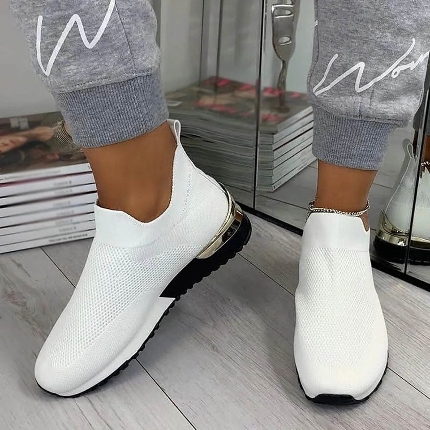 Women's Fashion Sneakers Women's Comfortable Fashion Sneakers Running Shoes for Women Breathable Workout Shoes