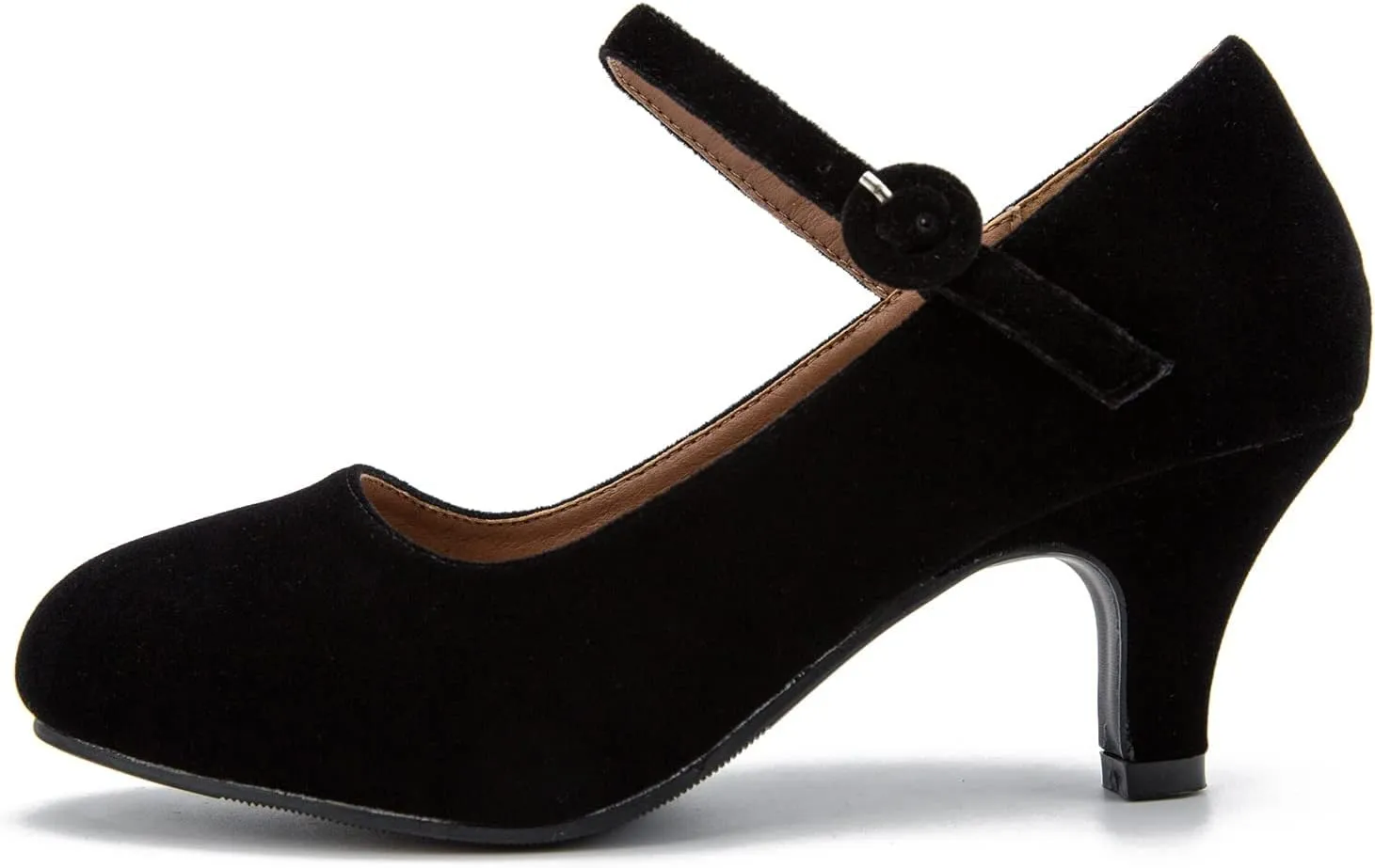 Women's Mary Jane Shoes Kitten Heel Closed Round Toe Low Heels Ankle Strap Office Work Church Wedding Pumps