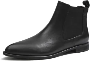 Women's Pointed Toe Leather Chelsea Boots