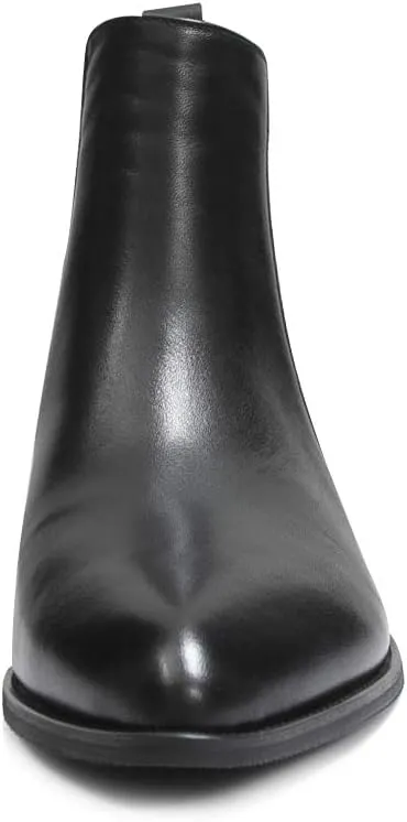 Women's Pointed Toe Leather Chelsea Boots