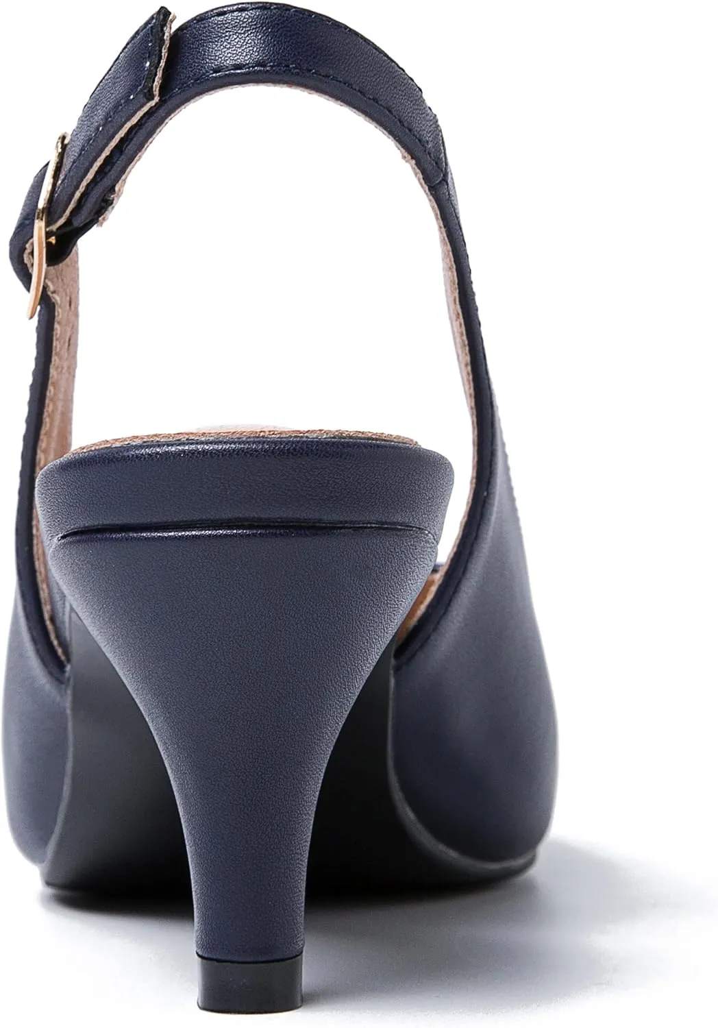 Women's Slingback Kitten Heel Pointed Closed Toe Low Heel Pumps Elegant Comfortable Dress Wedding Evening Bridal Party Shoes
