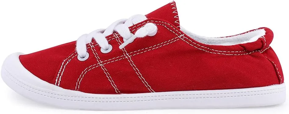 Women's Slip On Canvas Sneaker Low Top Casual Walking Shoes Classic Comfort Flat Fashion Sneakers