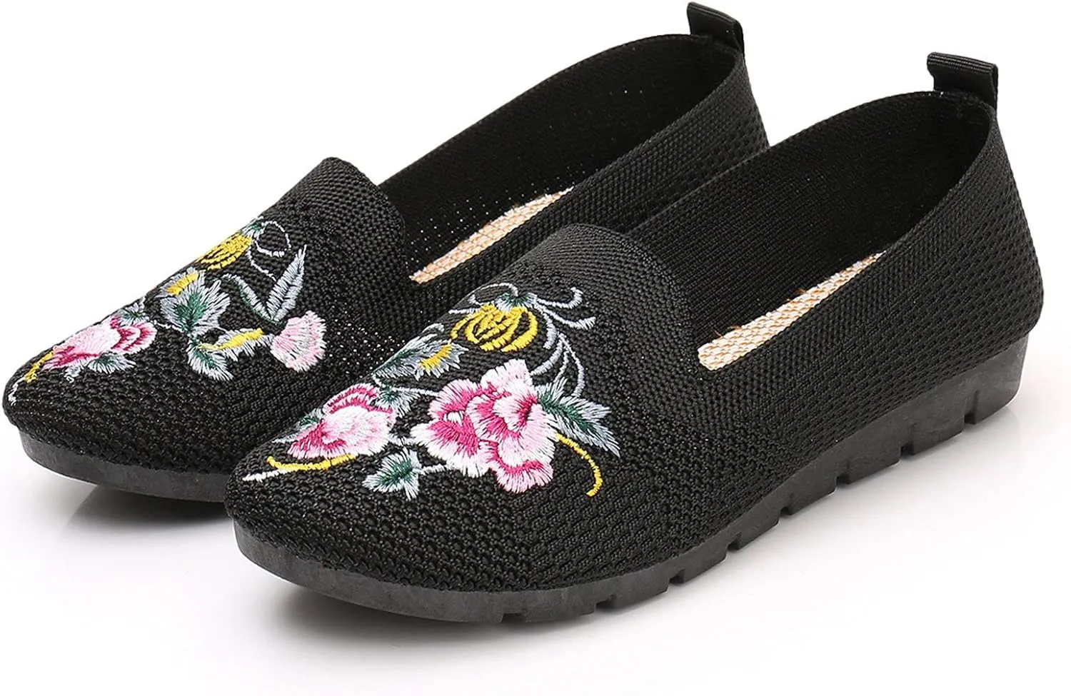 Women's Slip-On Casual Shoes Loafer Cute Loafer Slip on Ballet Flat Square Toe Comfortable Office Work Shoes