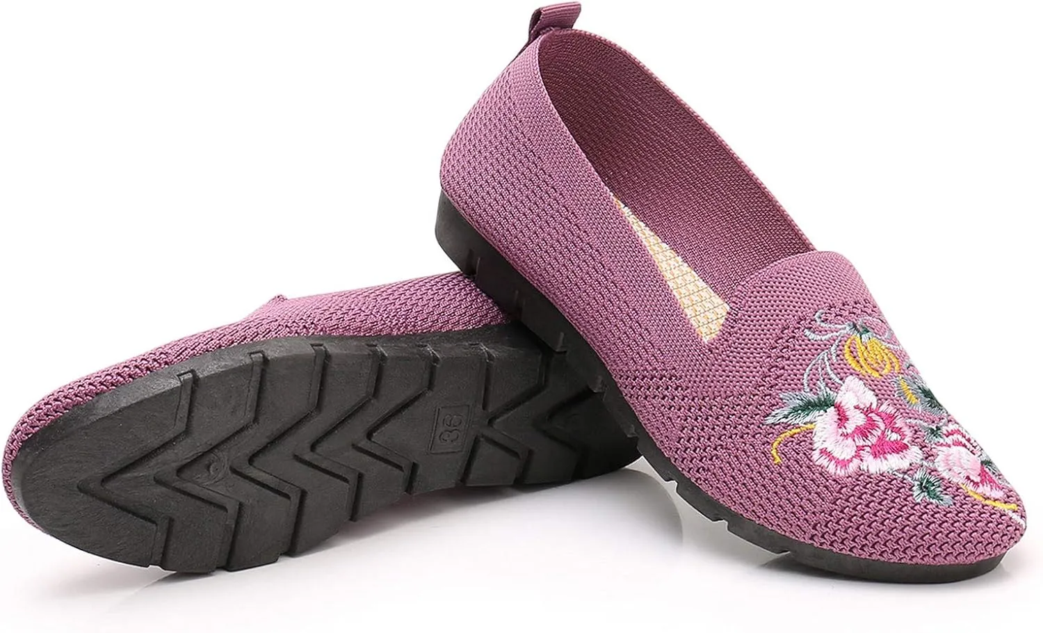 Women's Slip-On Casual Shoes Loafer Cute Loafer Slip on Ballet Flat Square Toe Comfortable Office Work Shoes