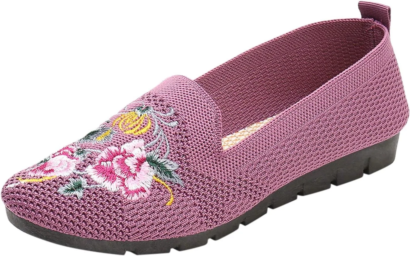 Women's Slip-On Casual Shoes Loafer Cute Loafer Slip on Ballet Flat Square Toe Comfortable Office Work Shoes