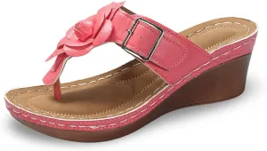 Women's Slippers Beach Vacation Flip Flops with Floral Design Comfortable Style for Everyday Wear Foam House Shoe