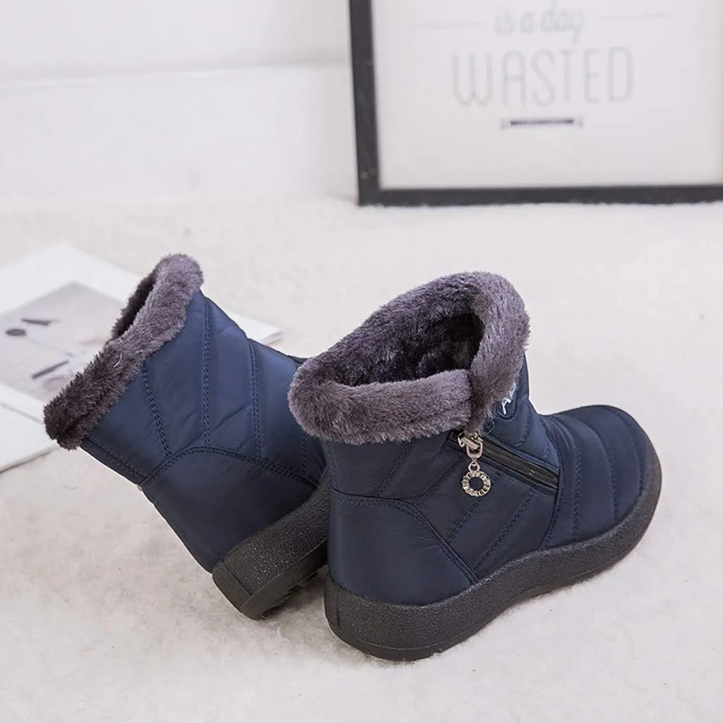 Womens Winter Boots Wide Width Short Boots Ladies Winter Women Snow Boots Winter Shoes with Hook Loop Womens Slip On Boot Waterproof House Shoes for Women Mens Booties Winter