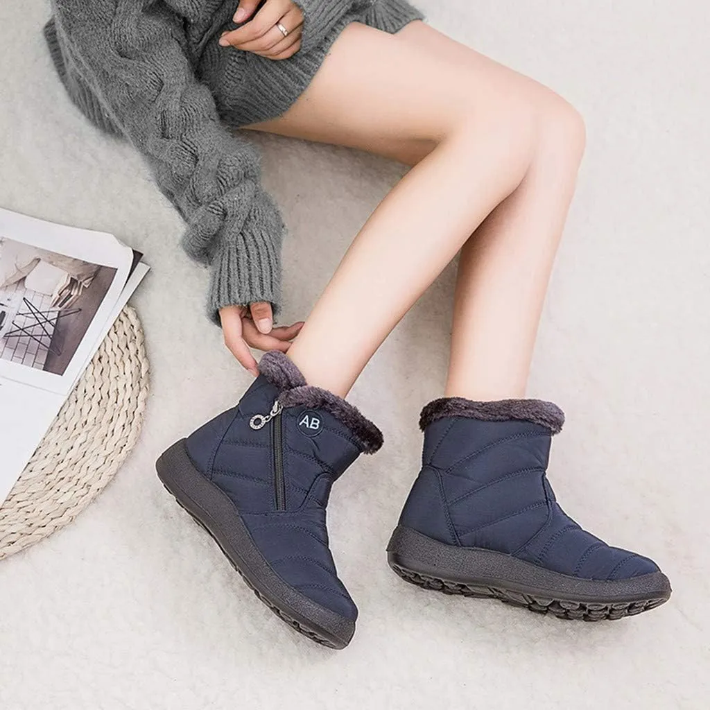 Womens Winter Boots Wide Width Short Boots Ladies Winter Women Snow Boots Winter Shoes with Hook Loop Womens Slip On Boot Waterproof House Shoes for Women Mens Booties Winter