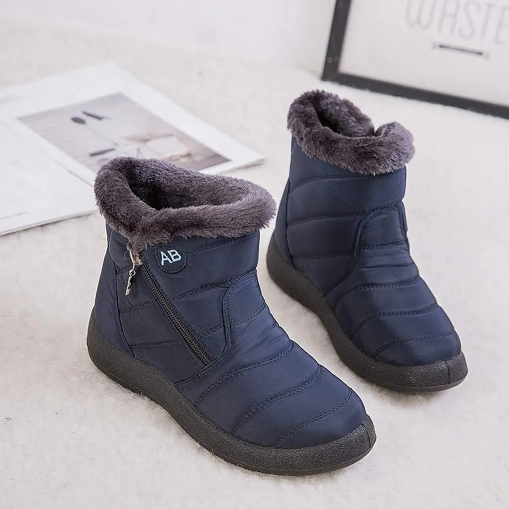 Womens Winter Boots Wide Width Short Boots Ladies Winter Women Snow Boots Winter Shoes with Hook Loop Womens Slip On Boot Waterproof House Shoes for Women Mens Booties Winter