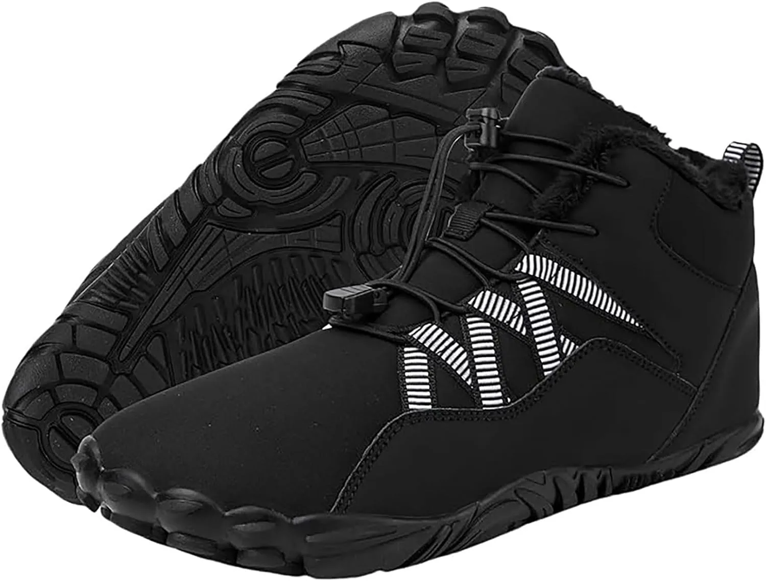 Work Boots for Men Soft Toe Hiking Sneakers Fur Lined Ankle Boot Women Workout Shoes Insulated Waterproof Outdoor Shoes Lightweight Anti Slip Hike Grounded Footwear