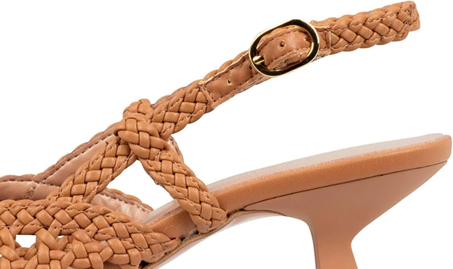 Woven Slingback Kitten Heels for Women Stylish Pointed Toe Breathable Comfortable Fit Elegant Design for Every Occasion