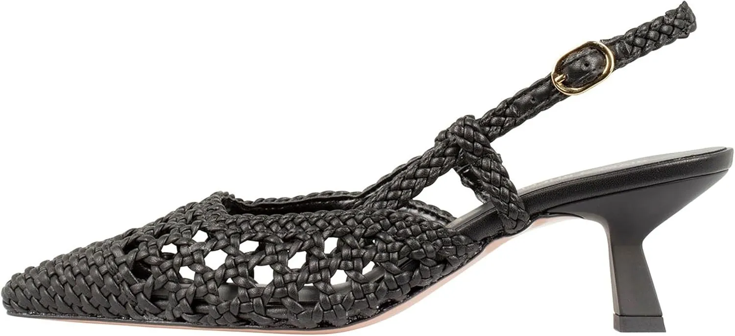 Woven Slingback Kitten Heels for Women Stylish Pointed Toe Breathable Comfortable Fit Elegant Design for Every Occasion