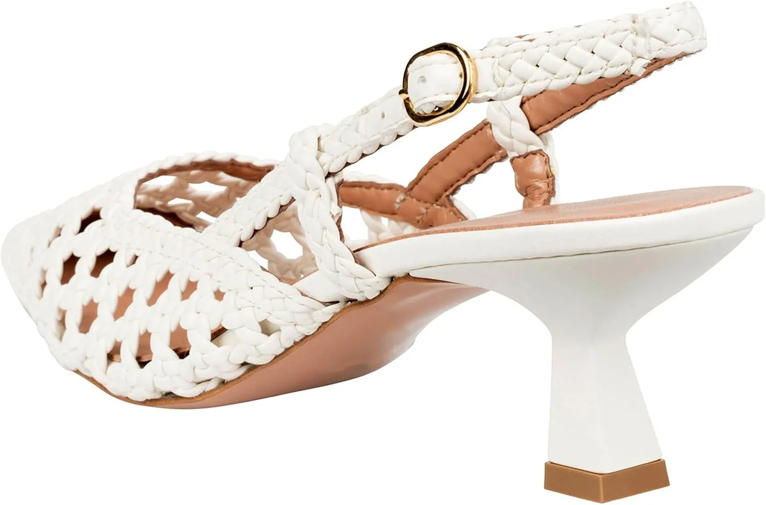 Woven Slingback Kitten Heels for Women Stylish Pointed Toe Breathable Comfortable Fit Elegant Design for Every Occasion