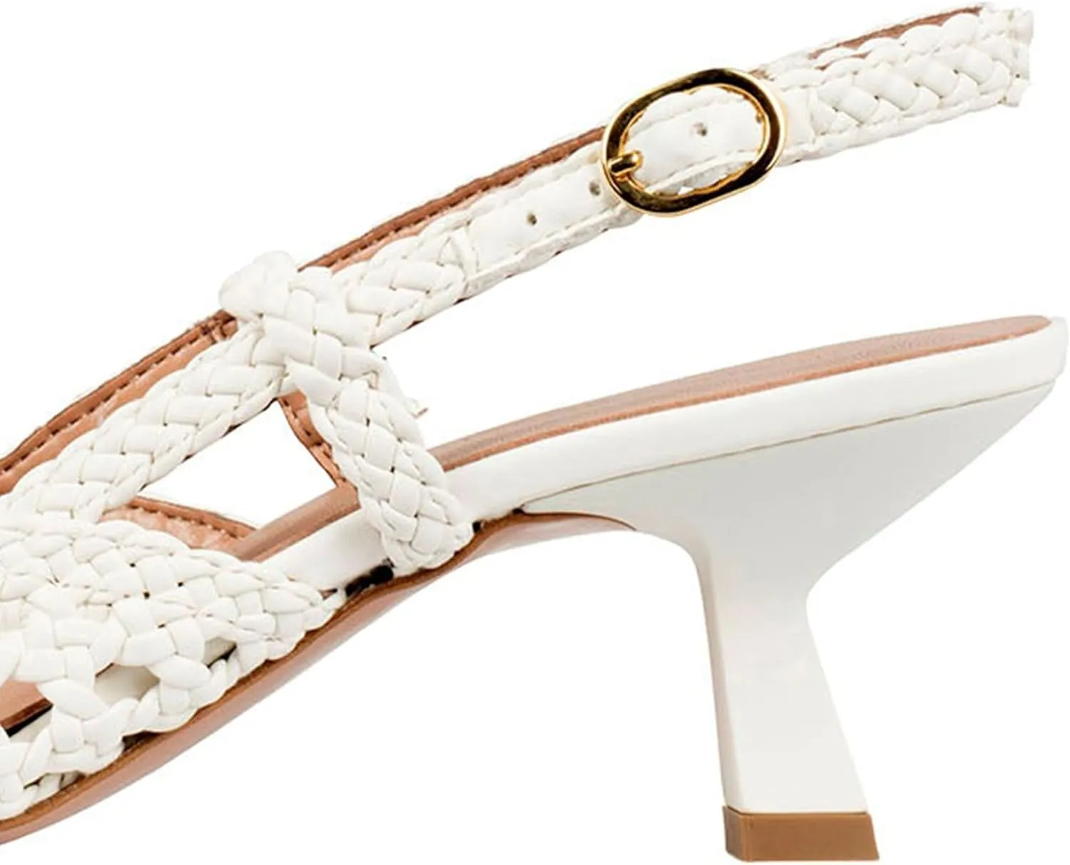 Woven Slingback Kitten Heels for Women Stylish Pointed Toe Breathable Comfortable Fit Elegant Design for Every Occasion