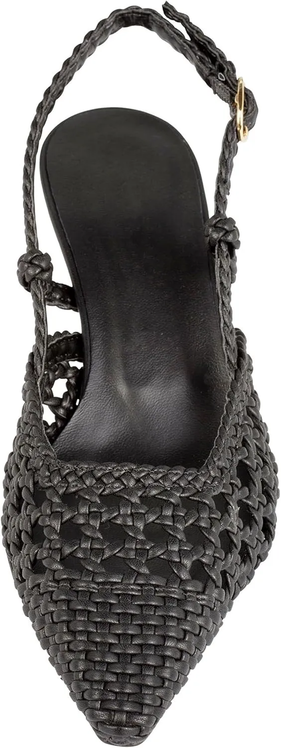 Woven Slingback Kitten Heels for Women Stylish Pointed Toe Breathable Comfortable Fit Elegant Design for Every Occasion
