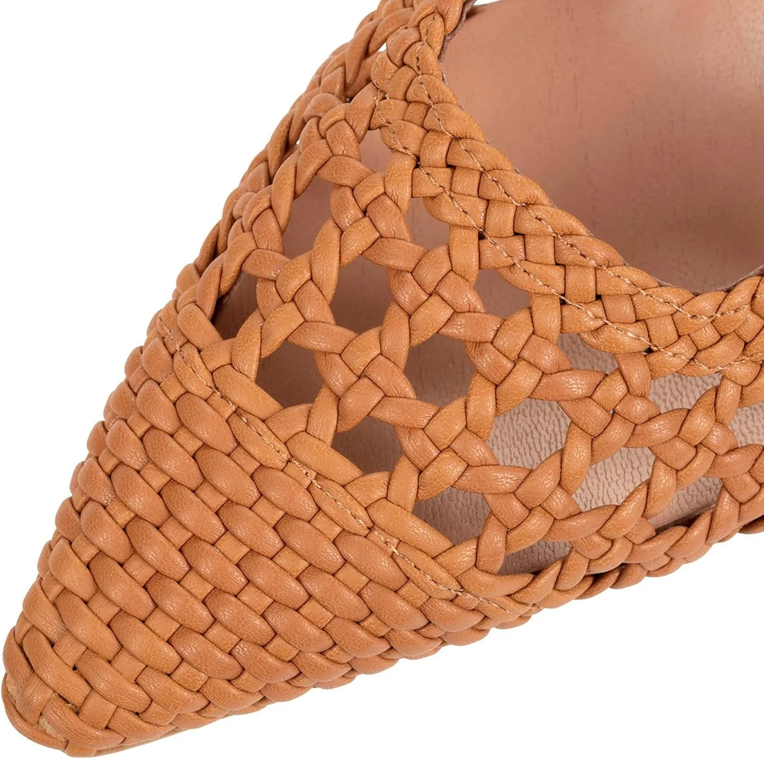 Woven Slingback Kitten Heels for Women Stylish Pointed Toe Breathable Comfortable Fit Elegant Design for Every Occasion