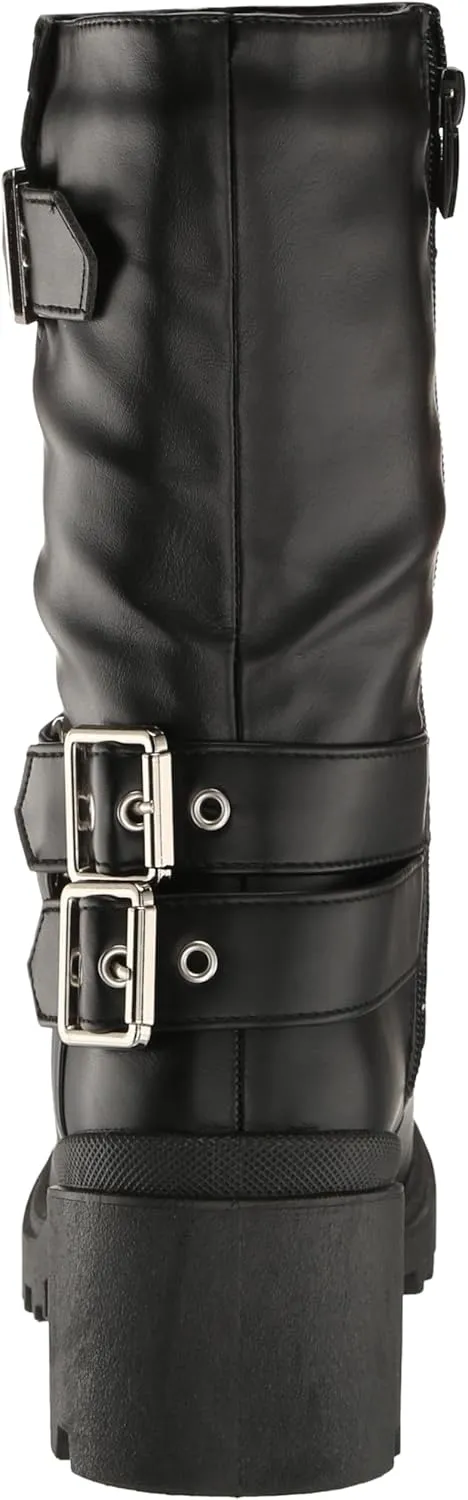 YOKI Women's Biker Mid Calf Boot