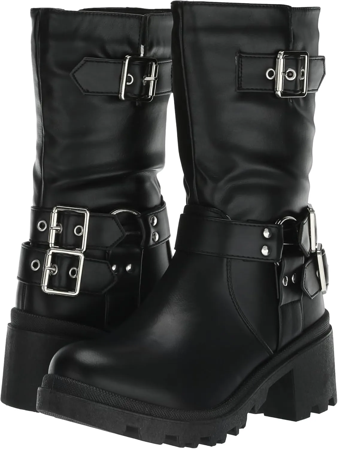 YOKI Women's Biker Mid Calf Boot
